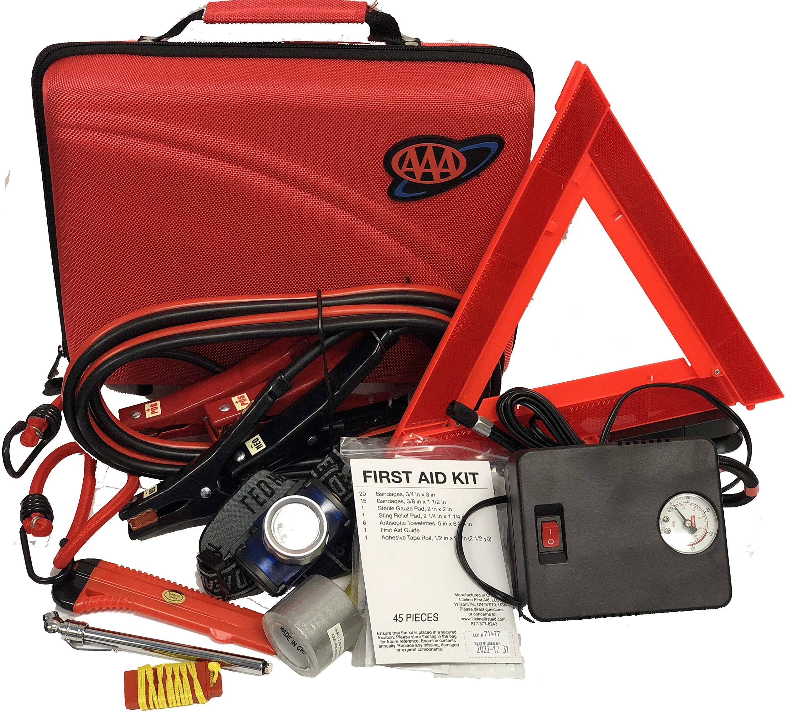 Lifeline 4365AAA 68pc AAA Destination Road, 68 Piece Emergency Car Tire Inflator