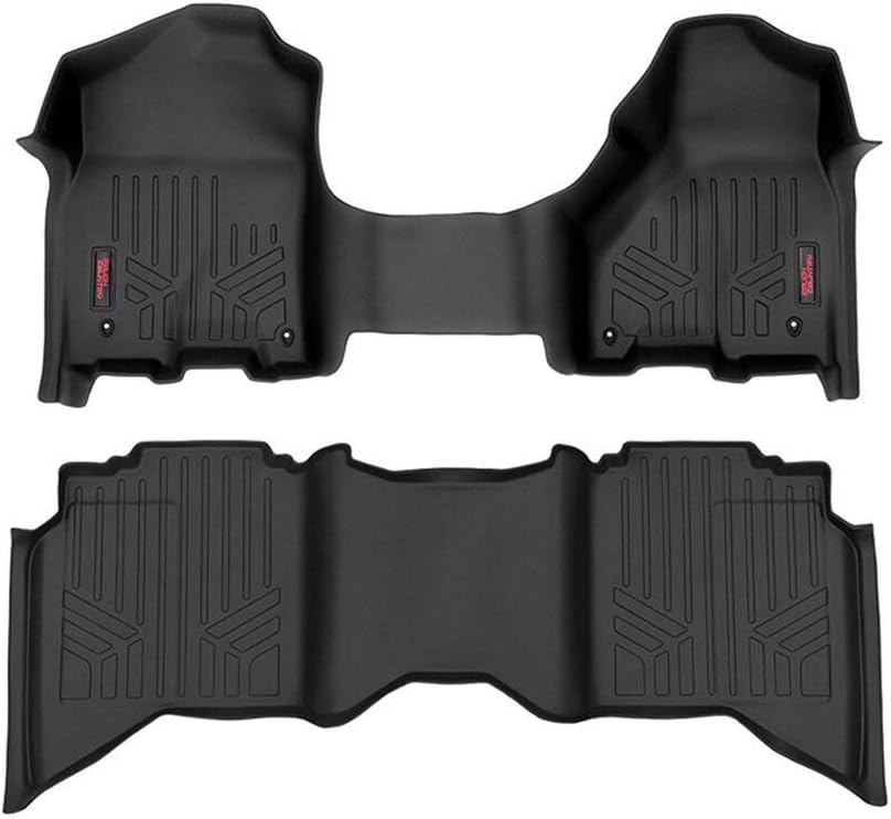 Rough Country Floor Liners (fits) 2012-2018 Ram Truck 1500 | Crew Cab/Mega Cab | Half Console | 1s/ 2nd Row | M-31313