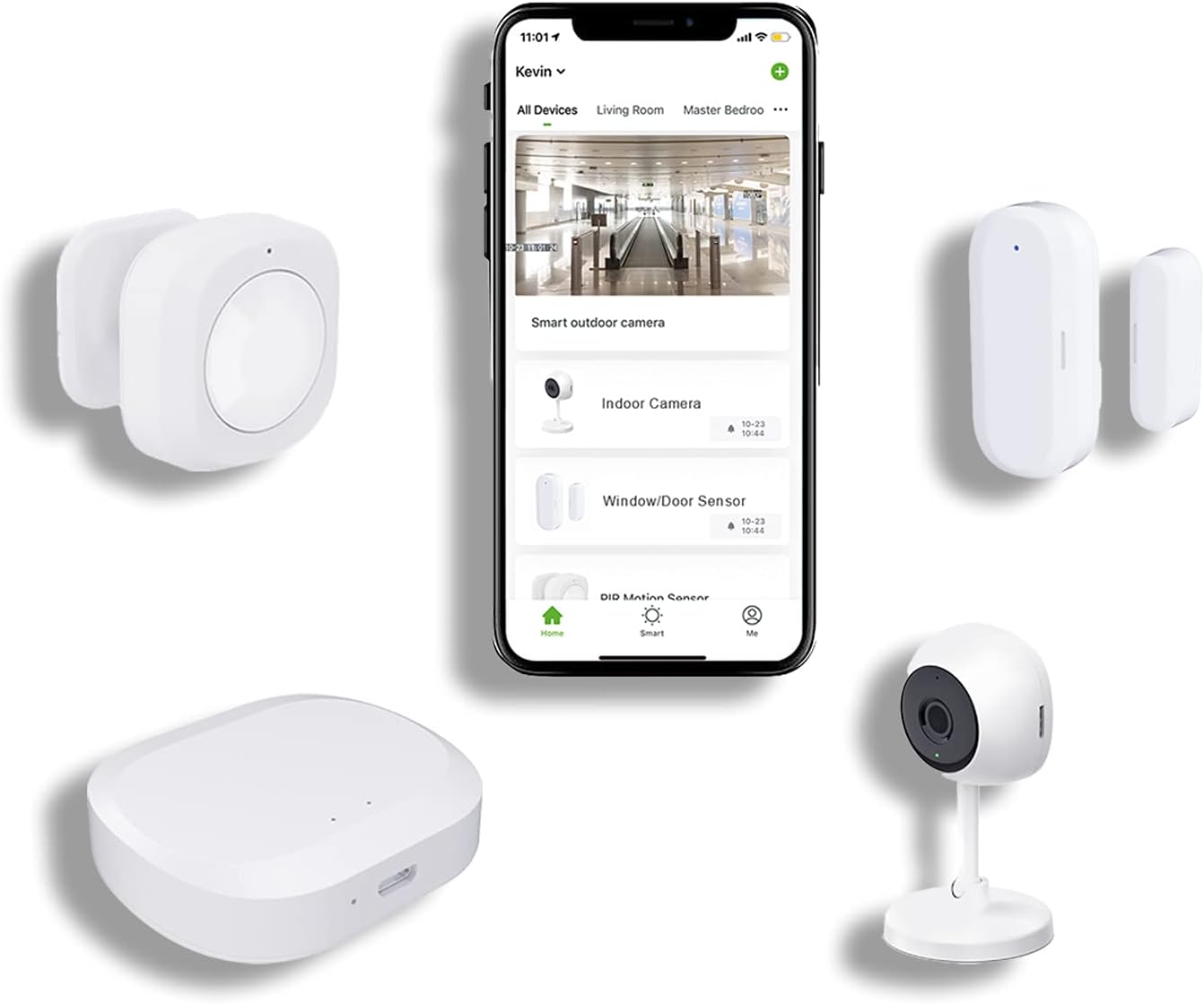 Jlazgj Home Security System Camara de seguridad Home Security kit Alexa Compatible Security System Door Alarm Security Systems for House Wireless
