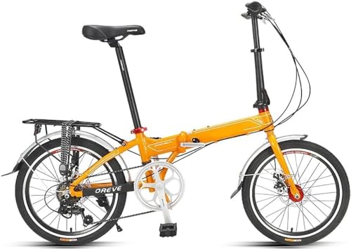 Folding Bicycle Lightweight Alloy Folding City Bike Bicycle, Foldable Bicycle Small Unisex Folding Bicycle 7-Speed Variable Speed