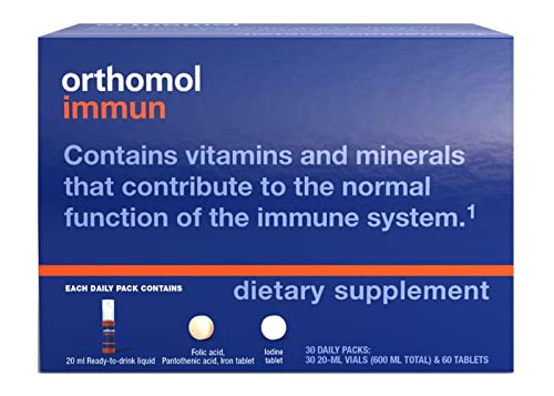 Orthomol Immun Vial, Immune Support Supplement,Capsule 30-Day Supply, Vitamins A, B, C, D, E, Zinc, Iodine - Kansas Nuitrition - HNZSDS