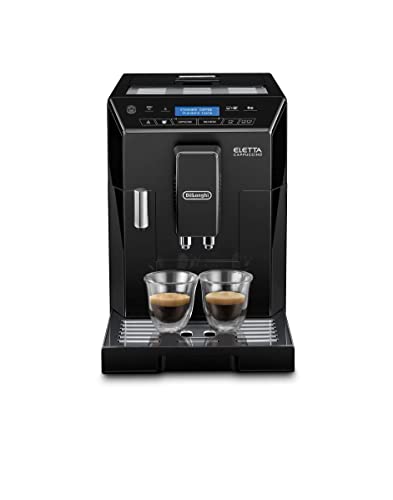 DeLonghi Eletta Fully Automatic Espresso, Cappuccino and Coffee Machine with One Touch LatteCrema System and Milk Drinks Menu (Renewed) 2 cups