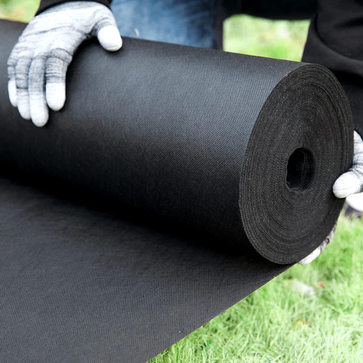 NC Nonwoven Weed Barrier Landscape (4ft x 50ft) 3 oz Heavy Duty Commercial Non-Woven Weeding Cloth Durable Garden Landscape Fabric Easy Setup and Cut