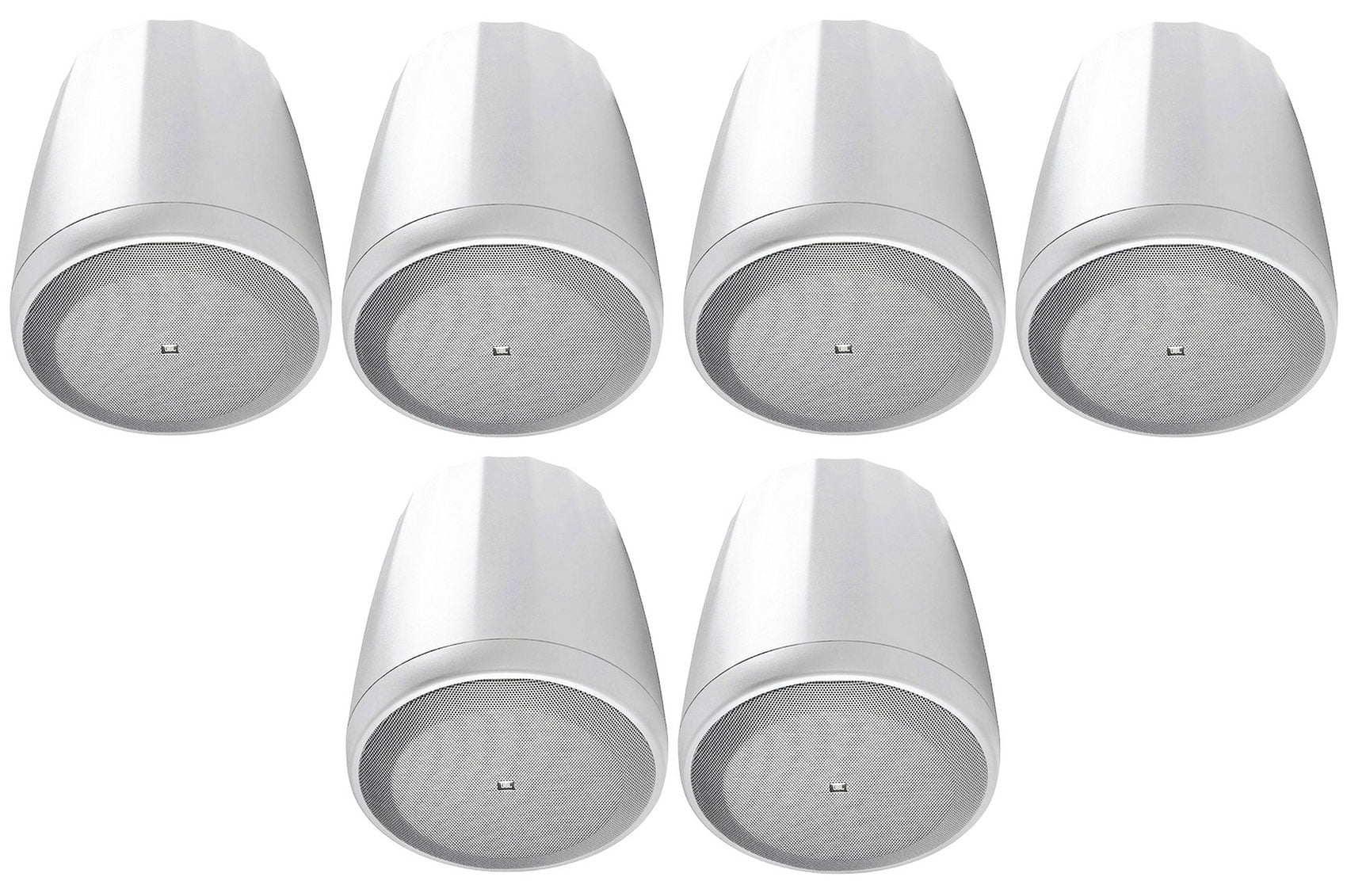 6) JBL Control 65P/T-WH 5.25" 70v White Pendant Speakers For Restaurant/Bar/Cafe