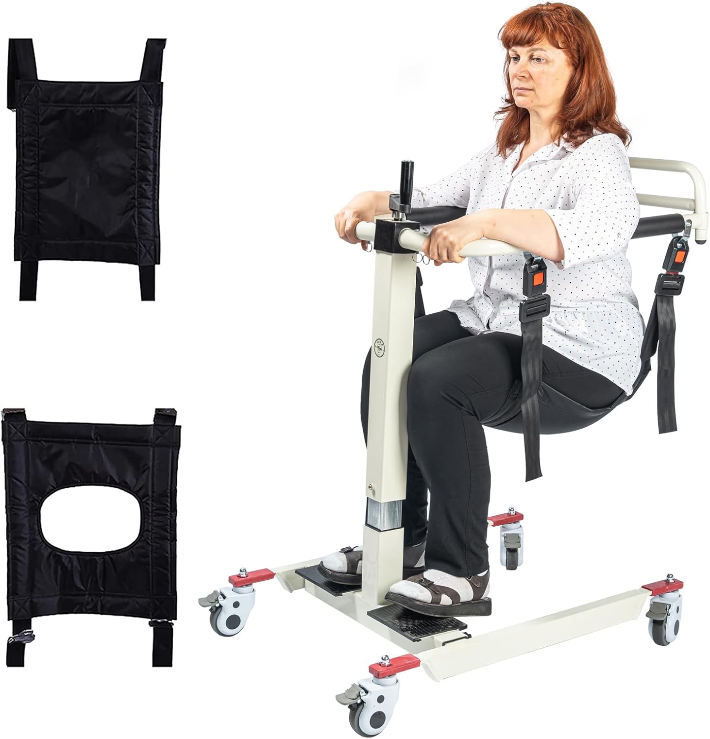 Patient Lift Transfer Chair, Foldable Patient Lift Aid for Home, Patient Wheelchair Lifts for Home and Car