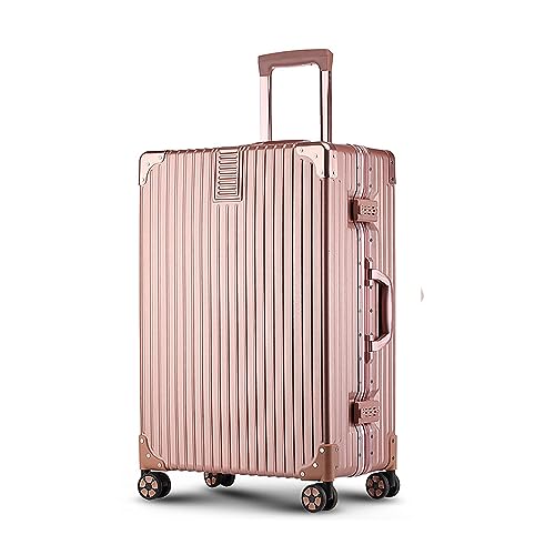 Aluminum Frame Hardside Luggage with Spinner Wheels and TSA Lock, 8 Spinner Wheels Luggage Lightweight Carry On Suitcase