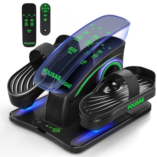 Under Desk Elliptical, Upgraded 6 Adjustable Resistance &15 Speeds Leg Exerciser While Sitting for Seniors with Forward & Reverse Direction