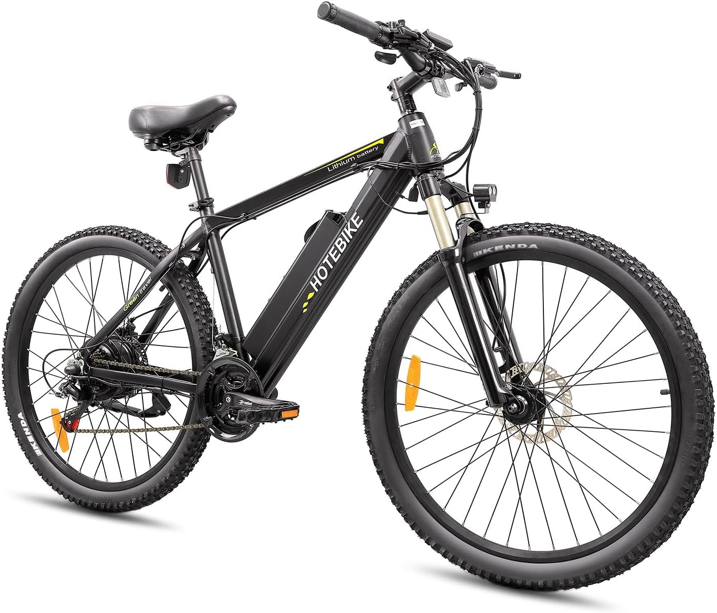 HOTEBIKE Electric Bike for Adults 500W Electric Mountain Bike with 48V 13AH Removable Battery 26" Electric Bicycle Ebike with 21 Speed LED Headlight