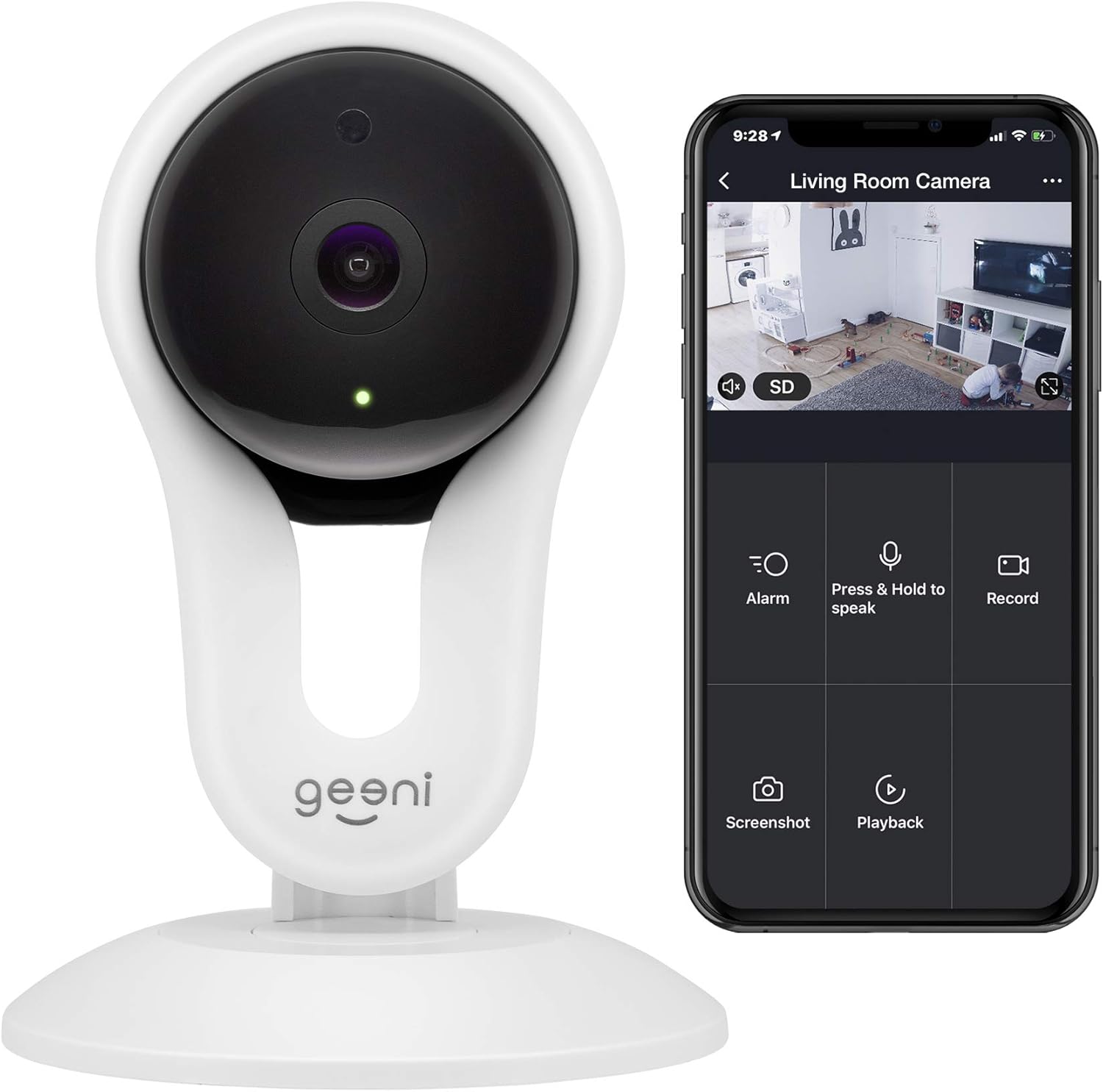 Geeni Aware 1080p HD Smart Camera – Indoor Home Security Camera – No Hub Required – Motion Detection Camera – Smart Camera Works with Amazon Alexa