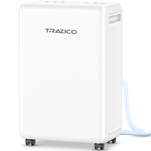 2000 Sq.ft Dehumidifier for Basement, Trazico 30 Pint Dehumidifiers for Home Large Room Bedroom Bathroom with Drain Hose