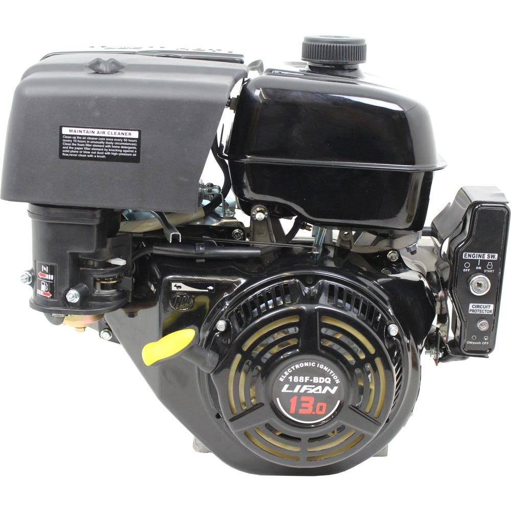 Lifan 1 in. 13 HP Threaded Shaft GAS Engine for Heavy Duty Applications LF188FDP