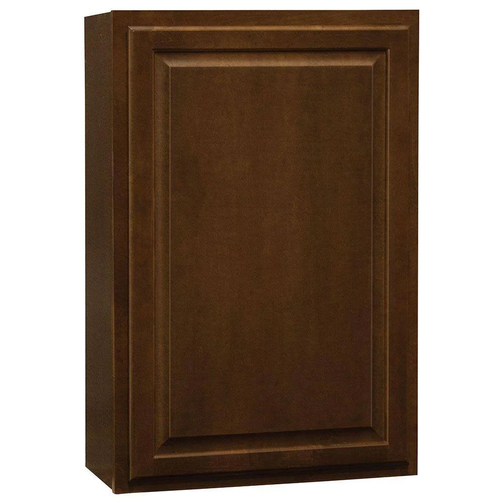 Hampton Bay Hampton Assembled 24x36x12 in. Wall Kitchen Cabinet in Cognac, Red