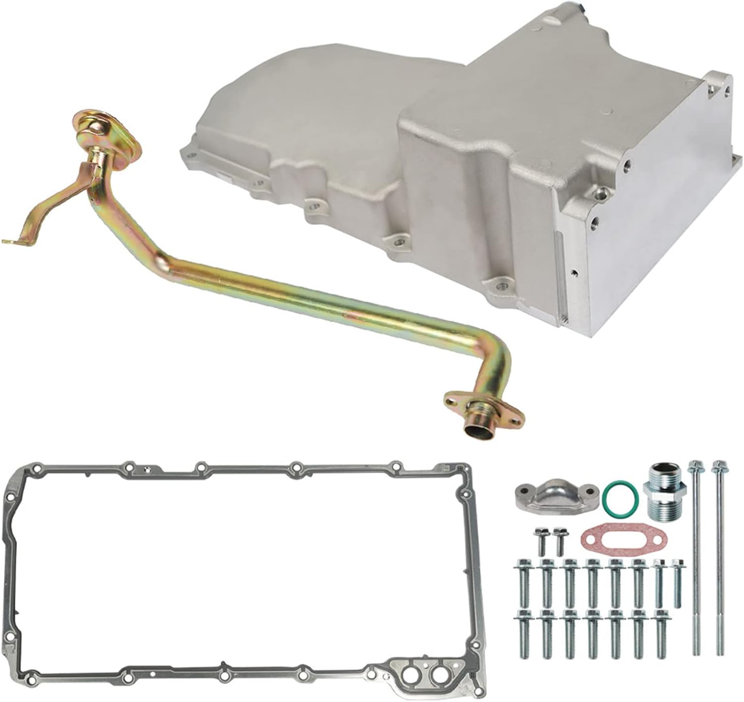 labwork 302-1 Aluminum Oil Pan Kit Replacement for 1955-1987 GM Muscle Classi Car Truck 4.8L 5.3L 6.0L 6.2L