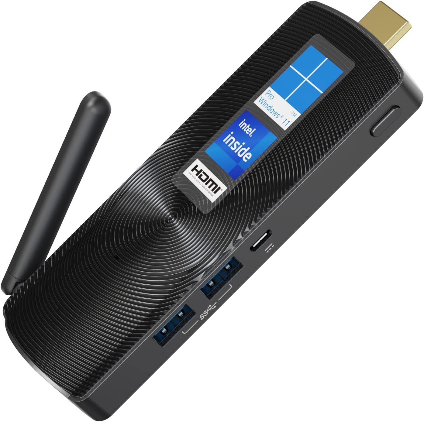 MeLE Mini PC Fanless Windows 11 Pro Portable Desktop Micro Computer Stick N4020 4GB 128GB 4K HDMI Gigabit Ethernet Small Form Factor pc for Home