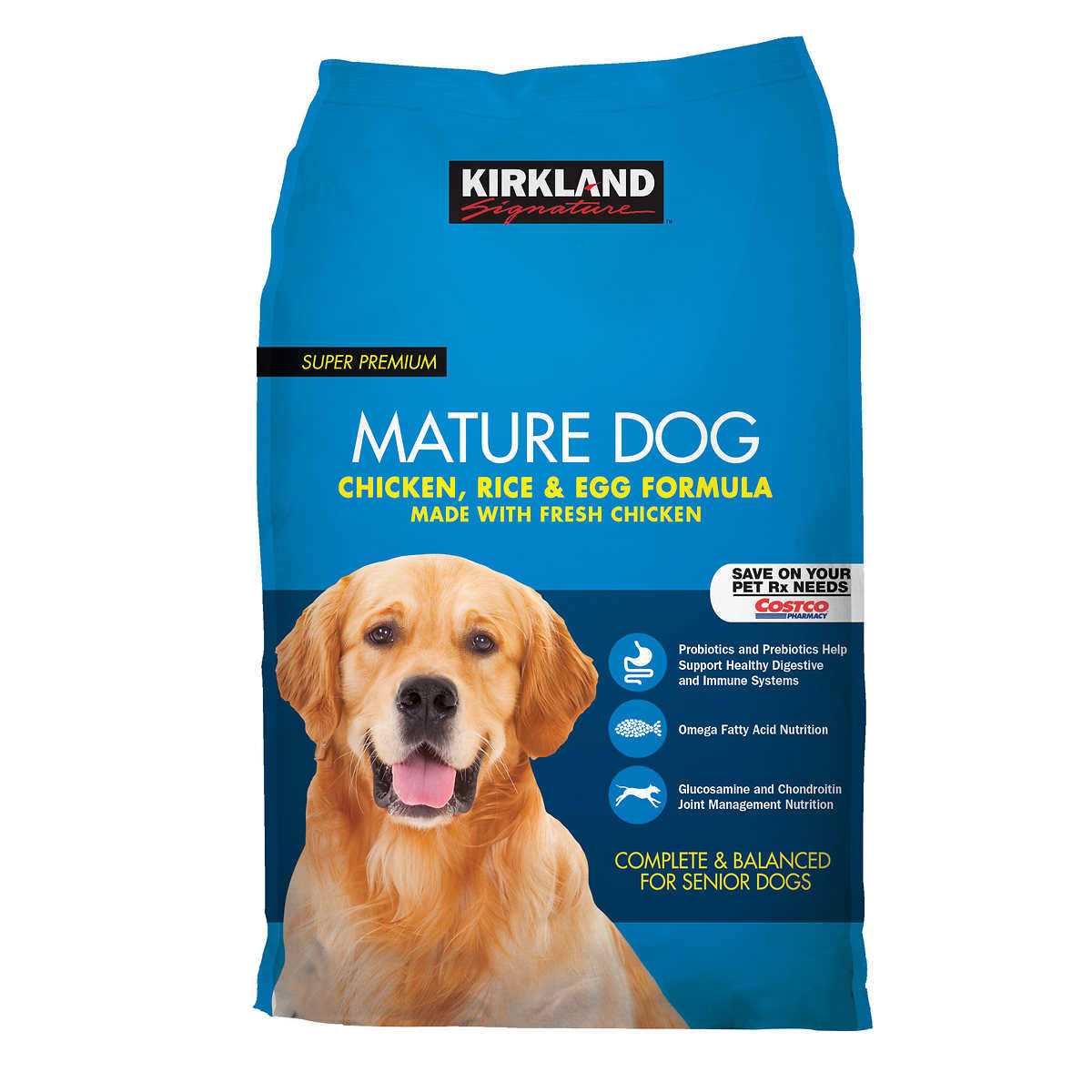 Kirkland Signature Mature Formula Chicken, Rice and Egg Dog Food 40 lb - Pet Supplies online store