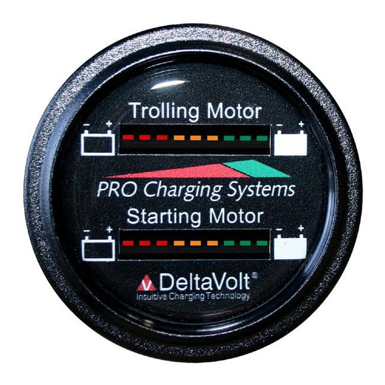 Dual Pro Battery Fuel Gauge - Marine Dual Read Battery Monitor - 12V/36V System - 15' Battery Cable
