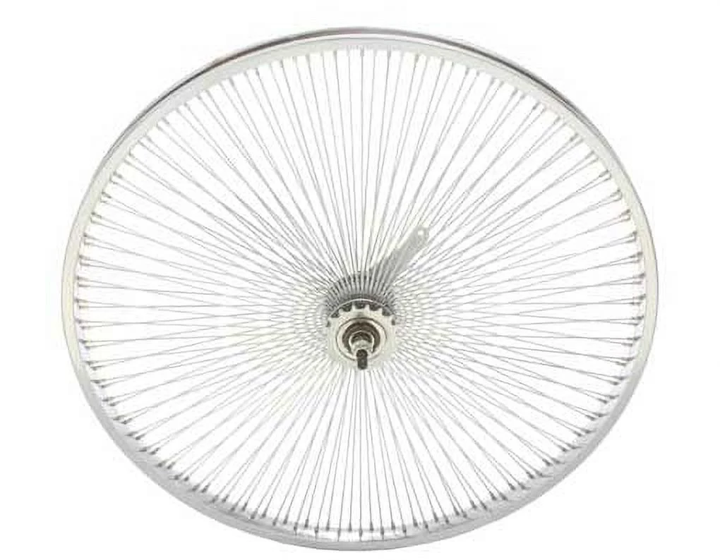 26" 144 Spoke Coaster Wheel 14G Chrome. Bicycle wheel, bike wheel, Lowrider bike wheel, lowrider bicycle wheel