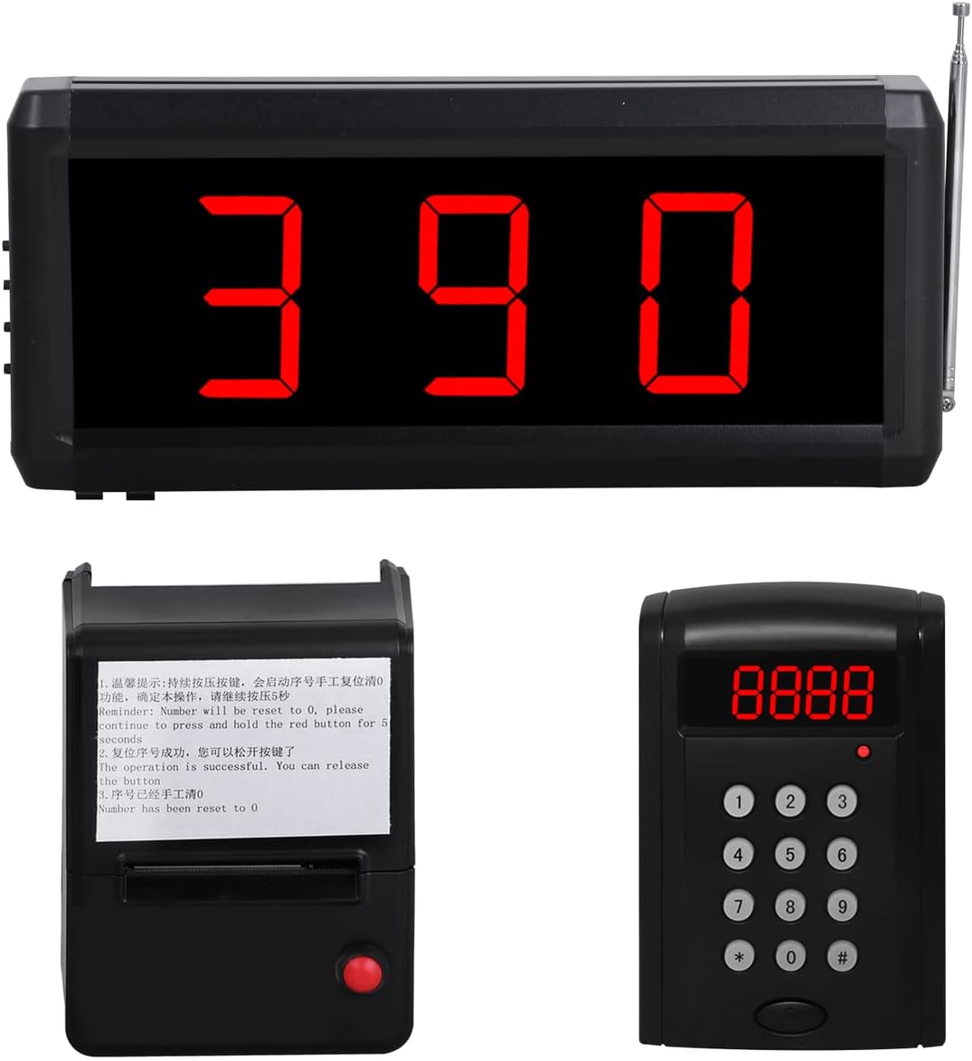JIAWANSHUN Take A Number System Number Calling System with Ticket Printer (Number Calling System)