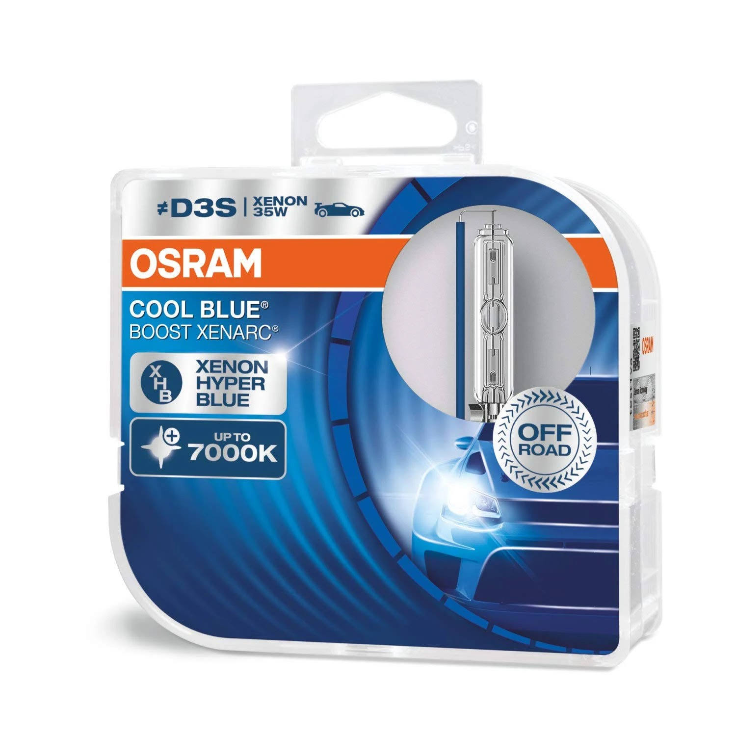 Osram Xenarc Cool Blue Boost D3S (66340CBB) HID Xenon Headlight Bulbs Twin Pack - Megean