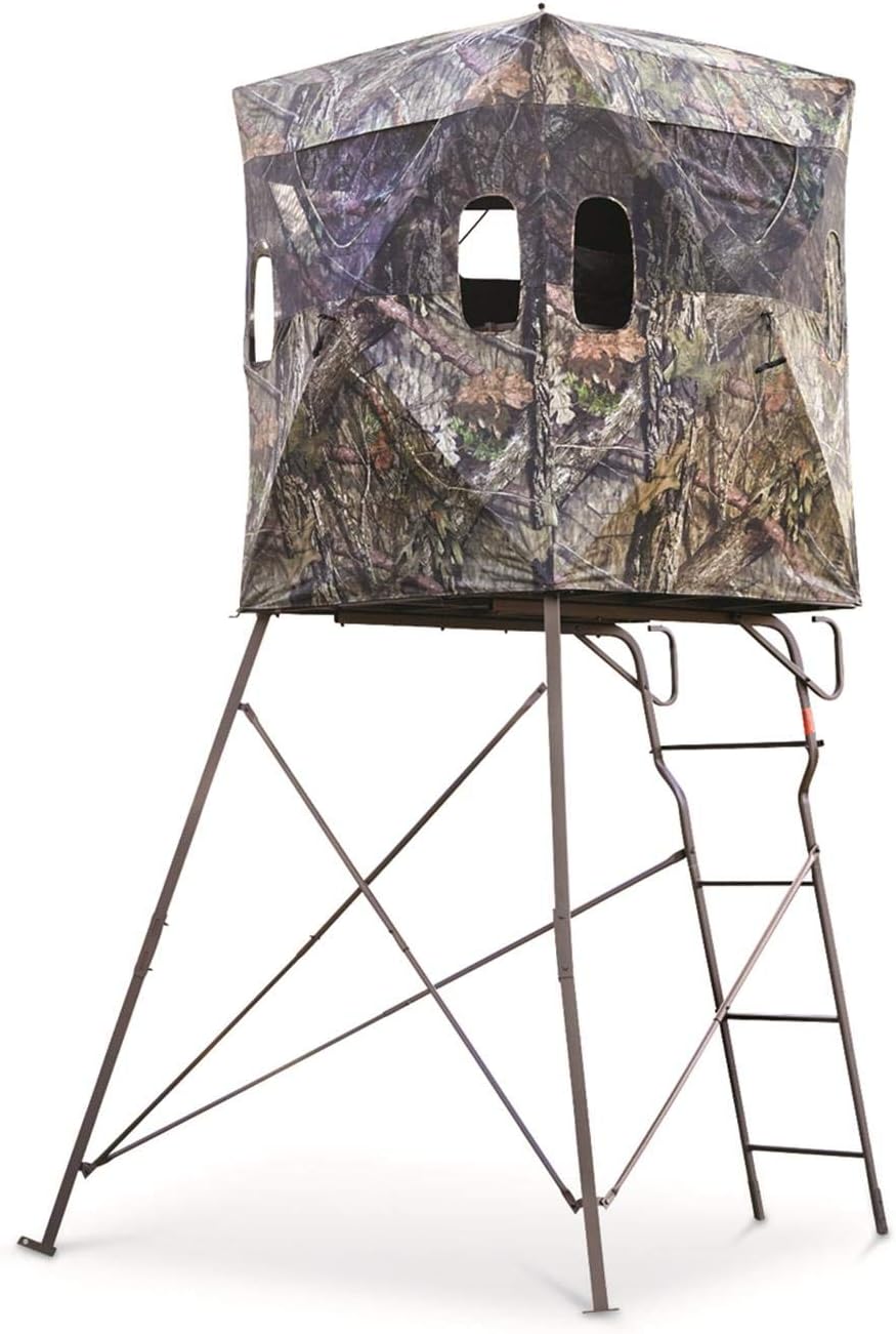 Guide Gear 6 Foot Tripod Hunting Tower Blind, 2-Man Stand Elevated, Hunting Gear Equipment Accessories, 4 by 4 - Radiant Selections