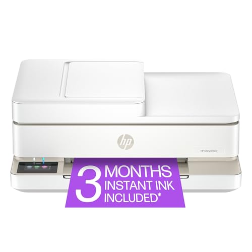 HP Envy 6555e Wireless All-in-One Color Inkjet Printer, Print, scan, Copy, Duplex Printing Best-for-Home, 3 month Instant Ink trial included (714N5A)