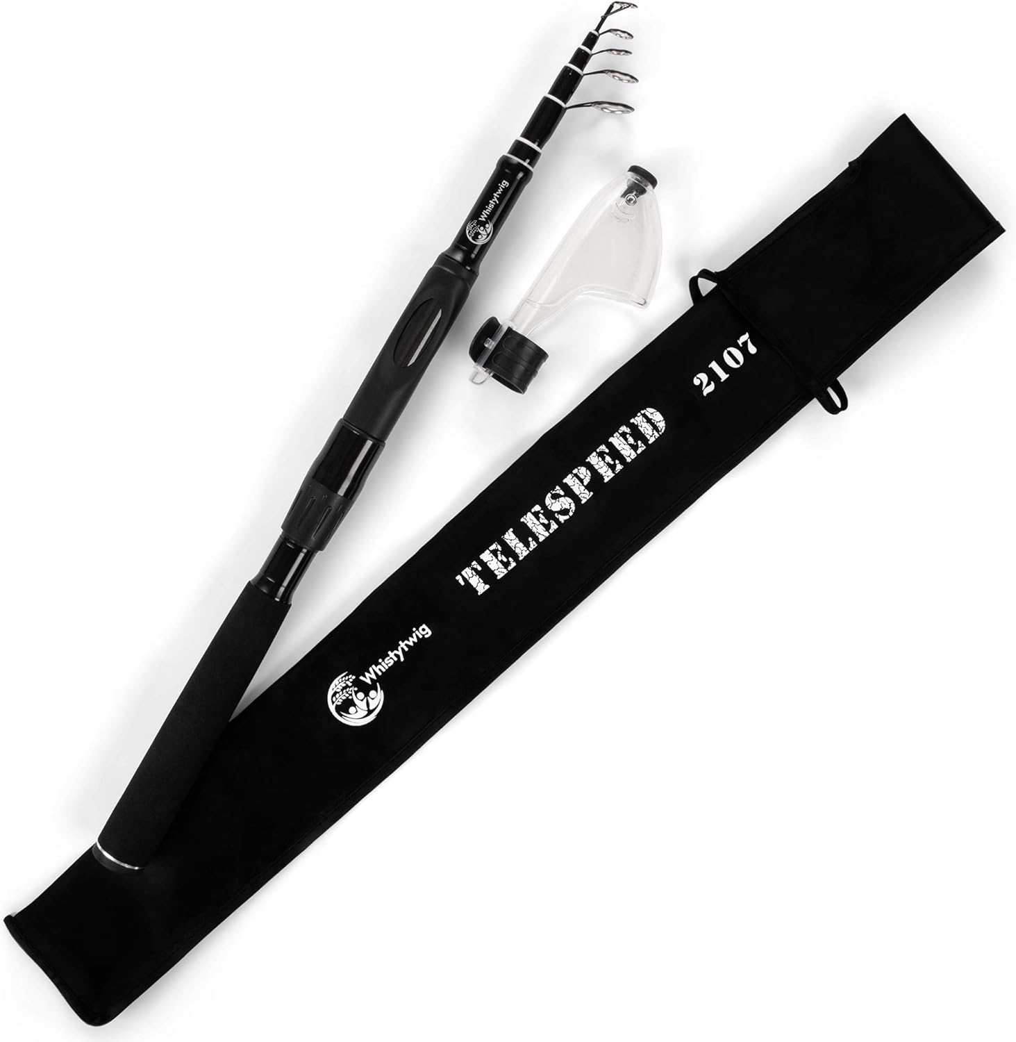 Telescopic Fishing Rod, Lightweight Carbon Fiber - Collapsible Freshwater and Saltwater Fishing Pole for Travel, Boating Trips - Durable
