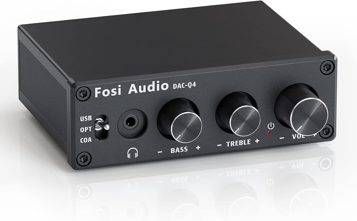 Fosi Audio Q4 Headphone Amplifier Mini Stereo DAC 24-Bit 192 KHz USB Optical Coaxial to RCA AUX Digital-to-Analog Audio Converter Adapter for Home