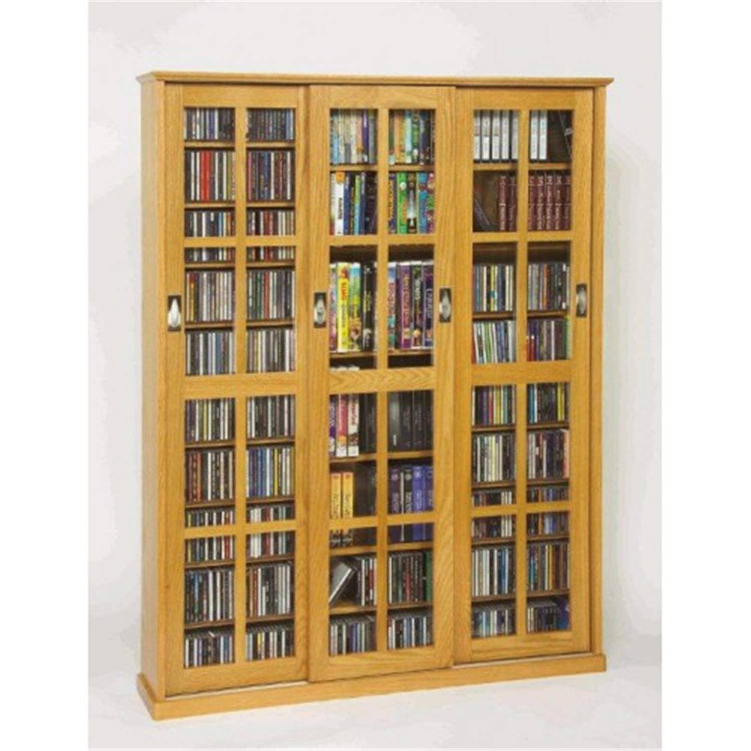 Leslie Dame Multimedia Wall Cabinet Oak