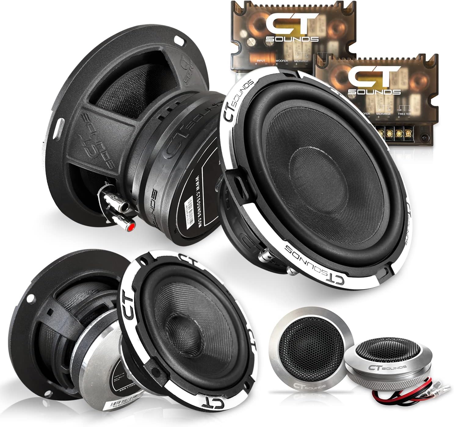 CT Sounds Meso 6.5” 500 Watt 3-Way Premium Component Car Speaker Set