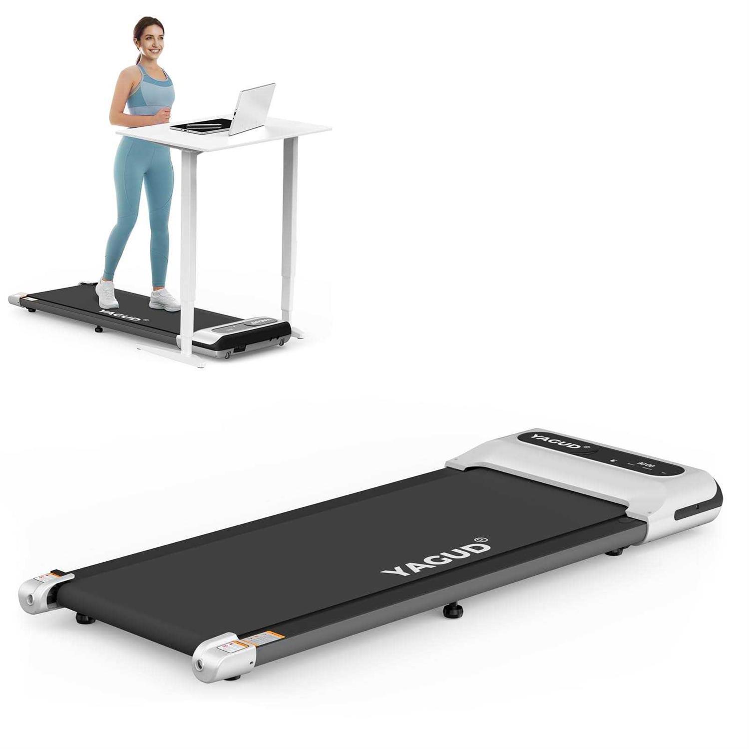 Yagud Under Desk Treadmill, Walking Pad for Home and Office, 2.5 HP Portable Walking Jogging Running Machine with Remote Control and LED Display