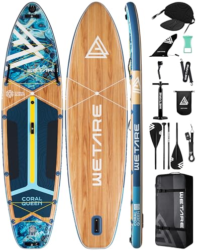 11'6"x35" Inflatable Paddle Board, 450lbs Extra Wide Stand Up Sup Board for Adults
