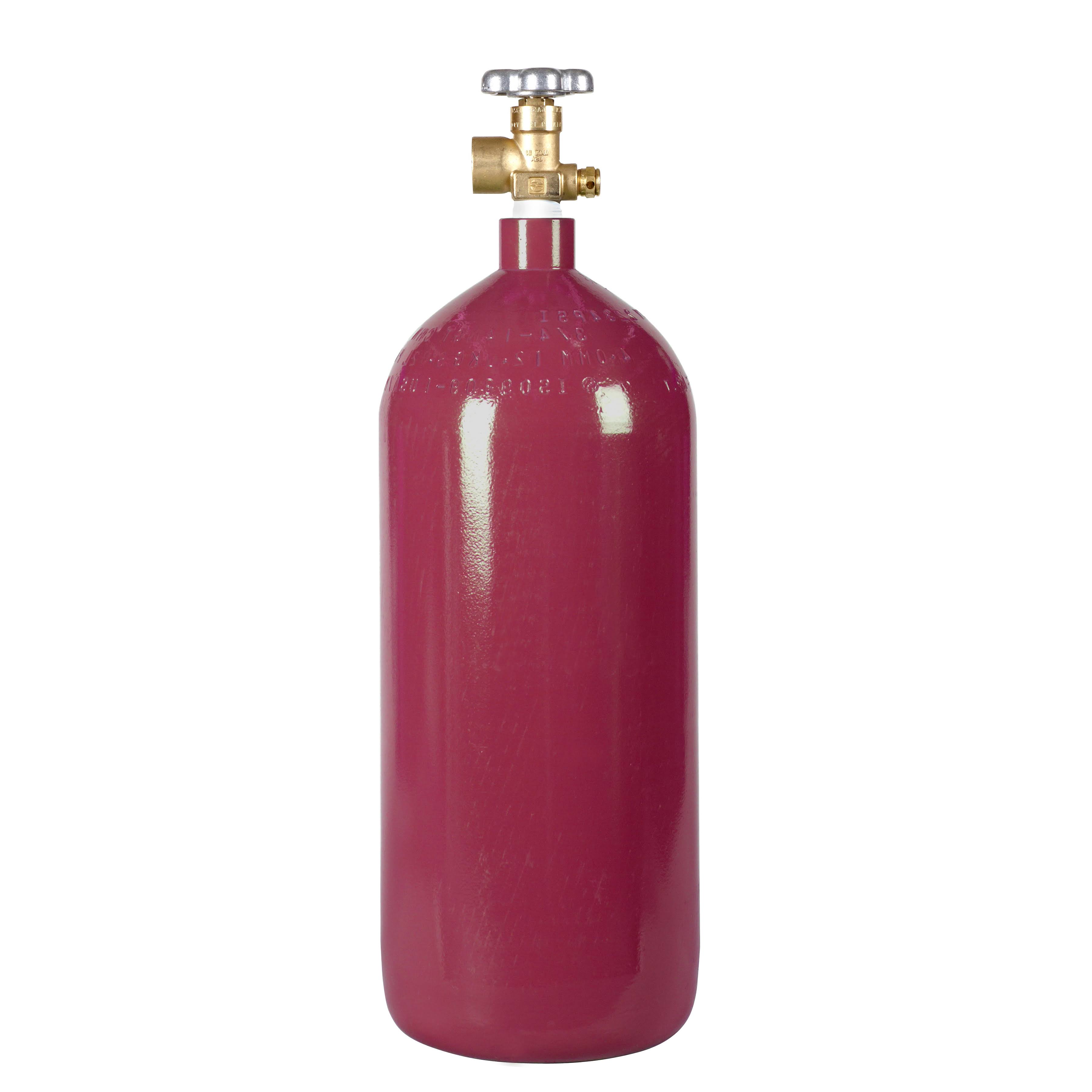 Varies New 40 Cu ft Steel Helium Cylinder with CGA580 Valve