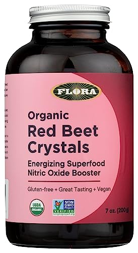 Flora - Organic Red Beet Crystals, Energizing Superfood, Nitric Oxide Booster, Vegan, Equals 5.5 lbs. of Red Beets