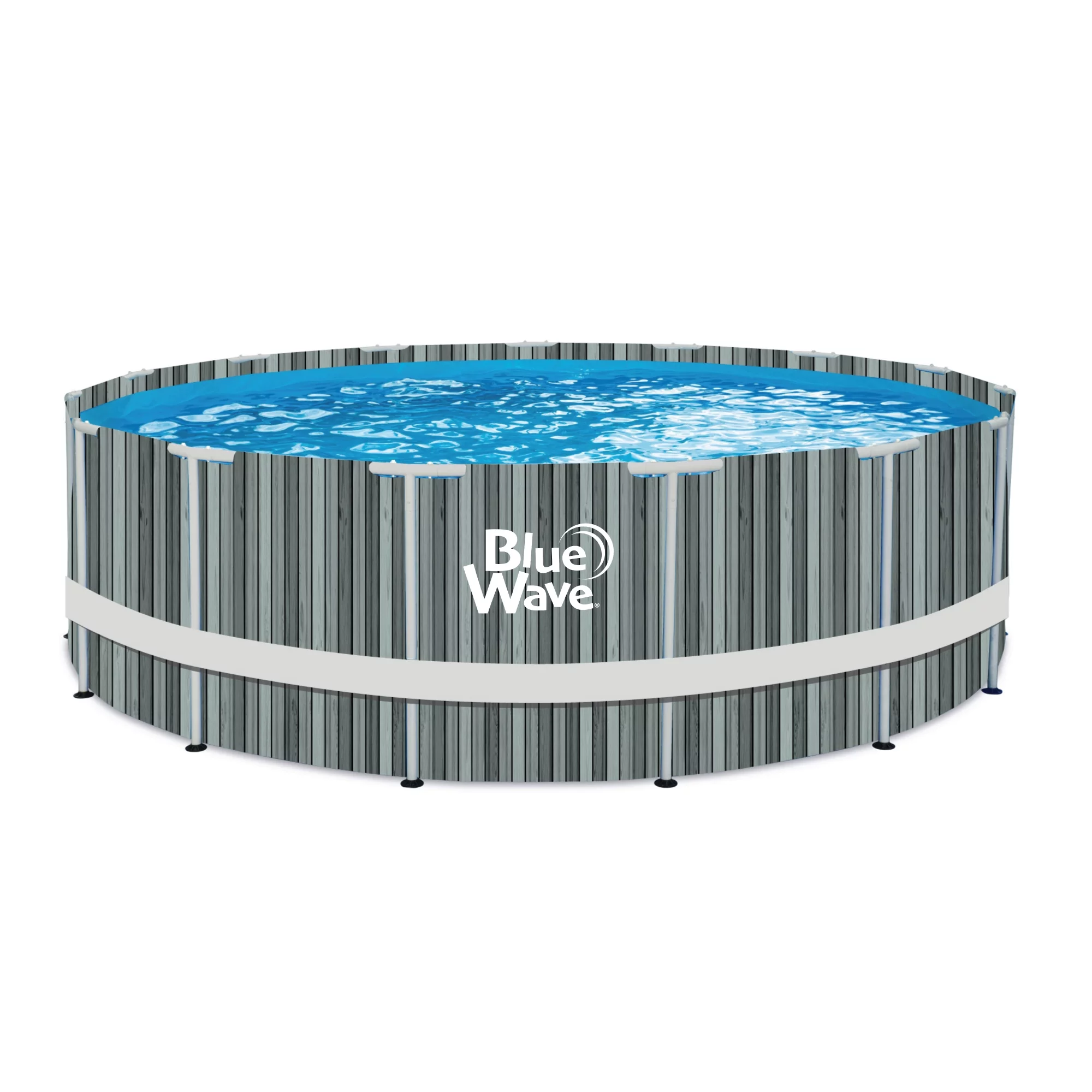 Blue Wave Aspen 15-ft Round 48-in Deep Above Ground Swimming Pool Package with Cover - Radiant Selections