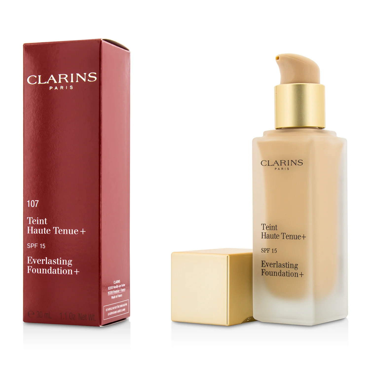 Clarins Everlasting Foundation+ SPF15 - # 107 Beige 30ml/1.1oz