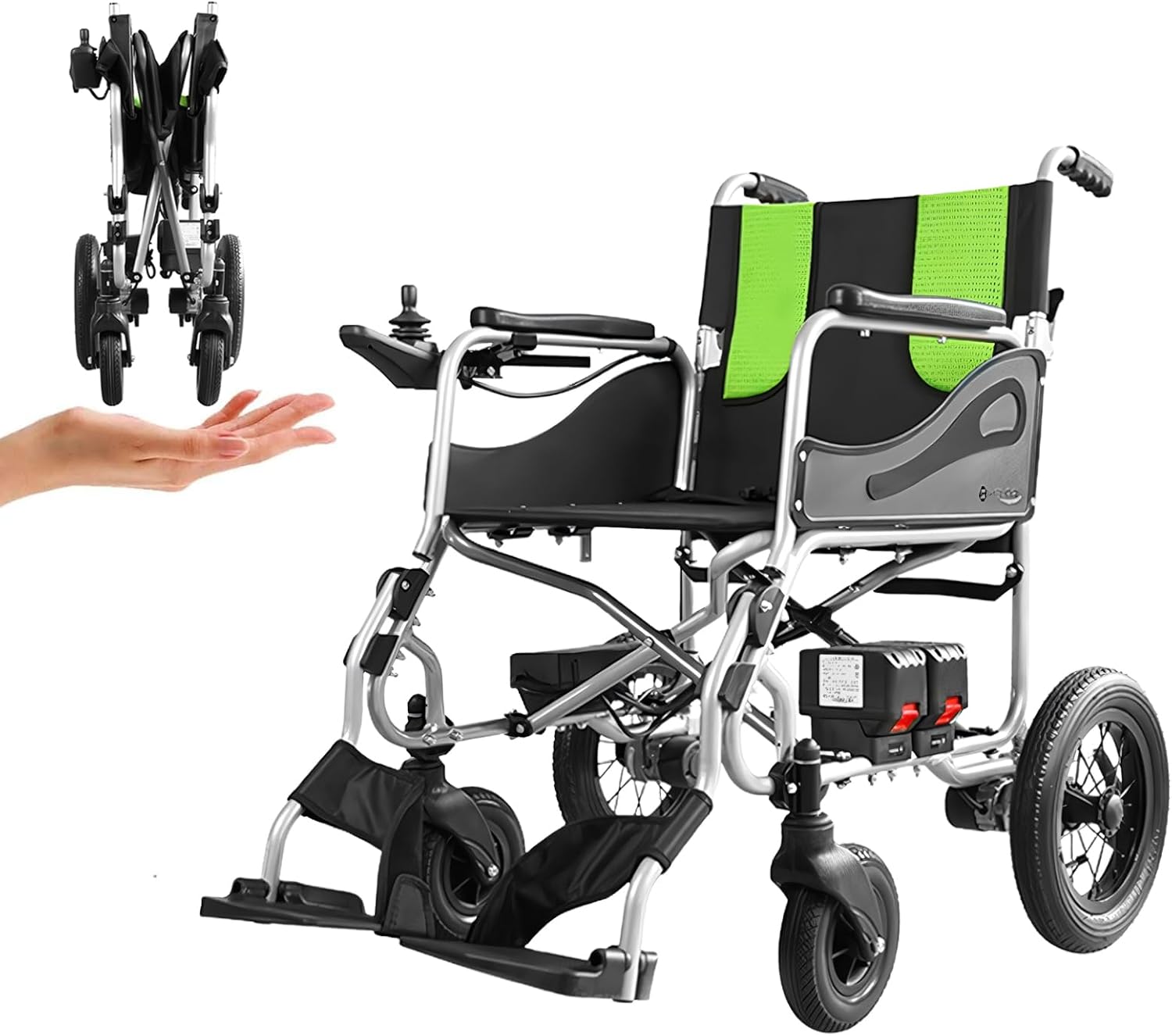Ultra Lightweight Electric Wheelchairs (Only 30Lbs) - Foldable Motorized Power Wheelchair for Seniors - Detachable Battery 5.2AH