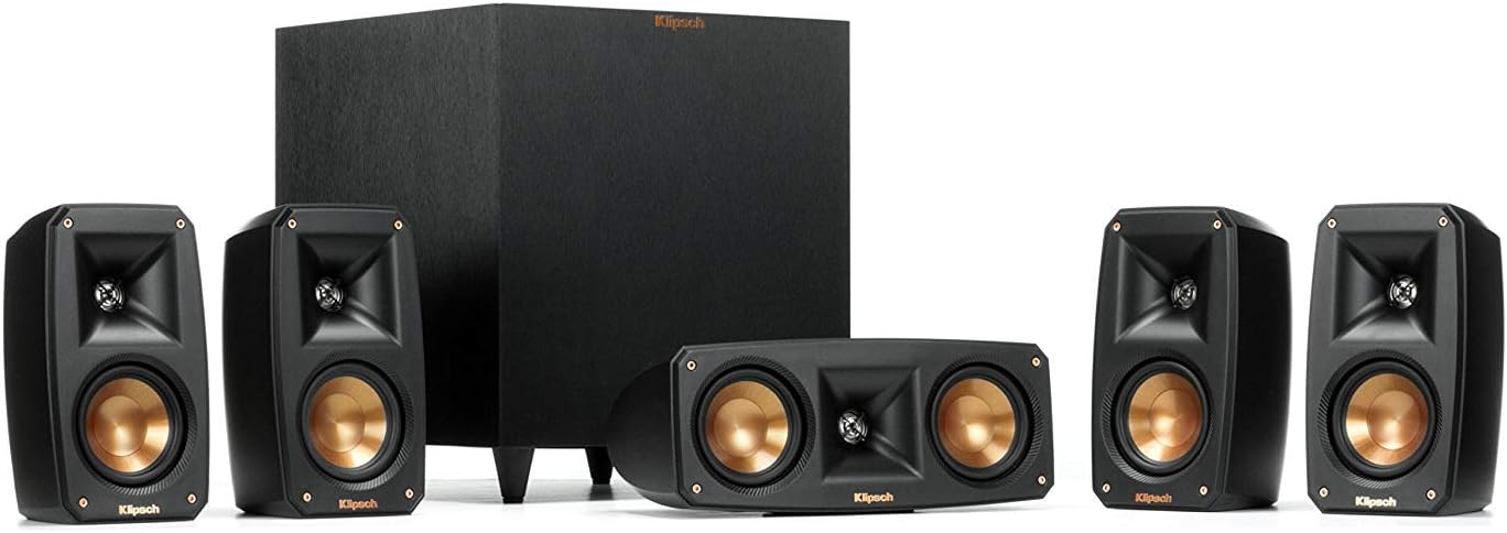 Klipsch Black Reference Theater Pack 5.1 Surround Sound System (Renewed)