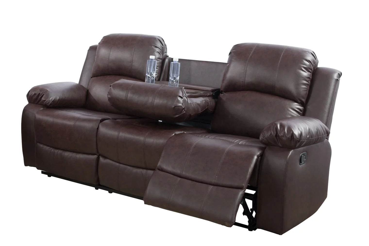 Ainehome Reclining Living Room Sofa Set-3 Seat Sofa, Brown