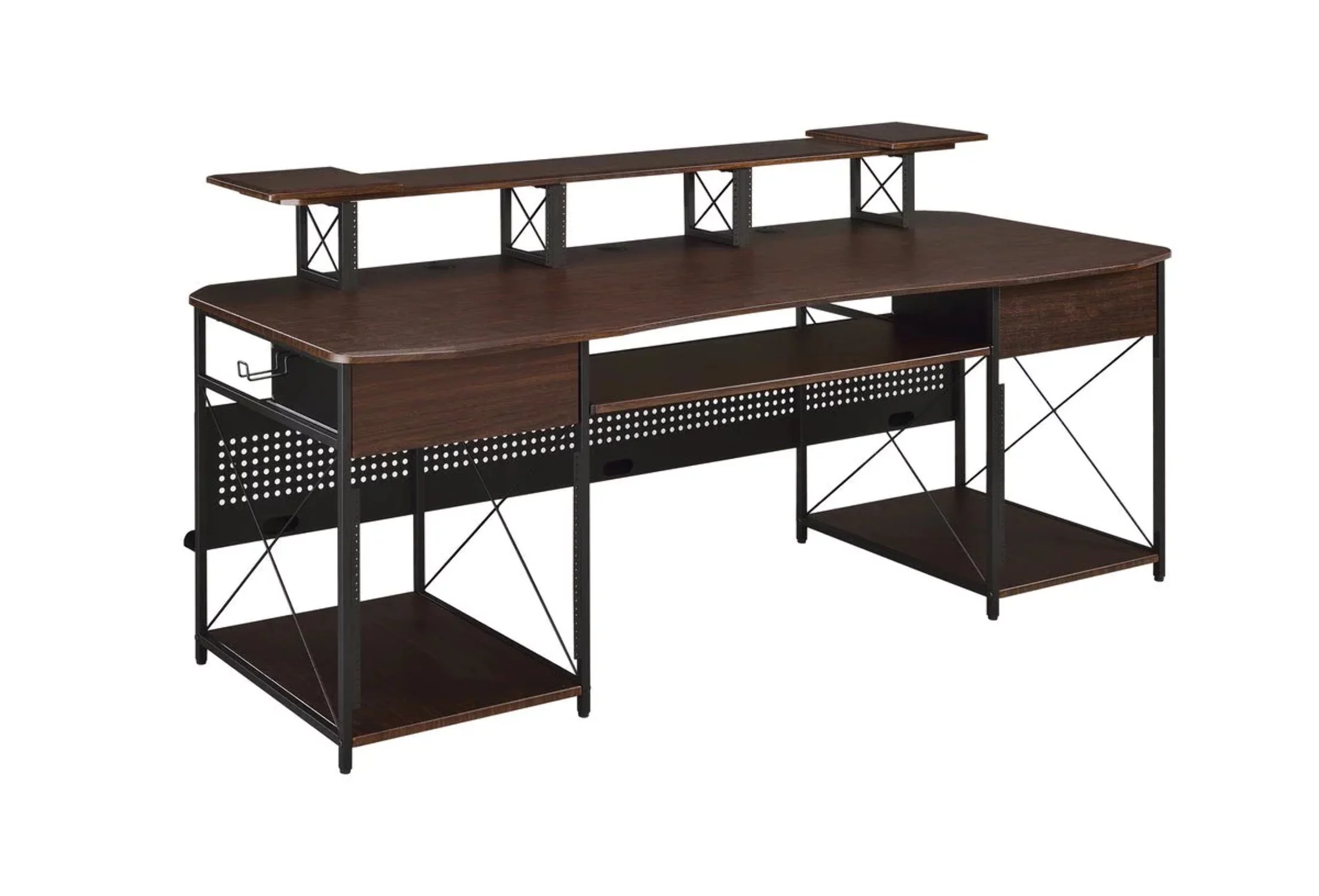 Musiea EX200 Series Pro Music Recording Studio Desk Workstation w/ 3 x 4U Rack and 2 x 9U Rack