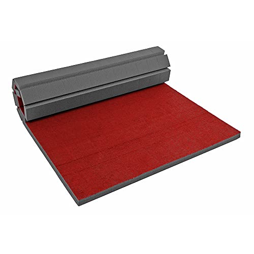 IncStores Cheer Mat | Rollout Gymnastics Mat with a Grippy Gym Carpet Top | Portable Cheerleading Gym Mats for Home Workout and Practice