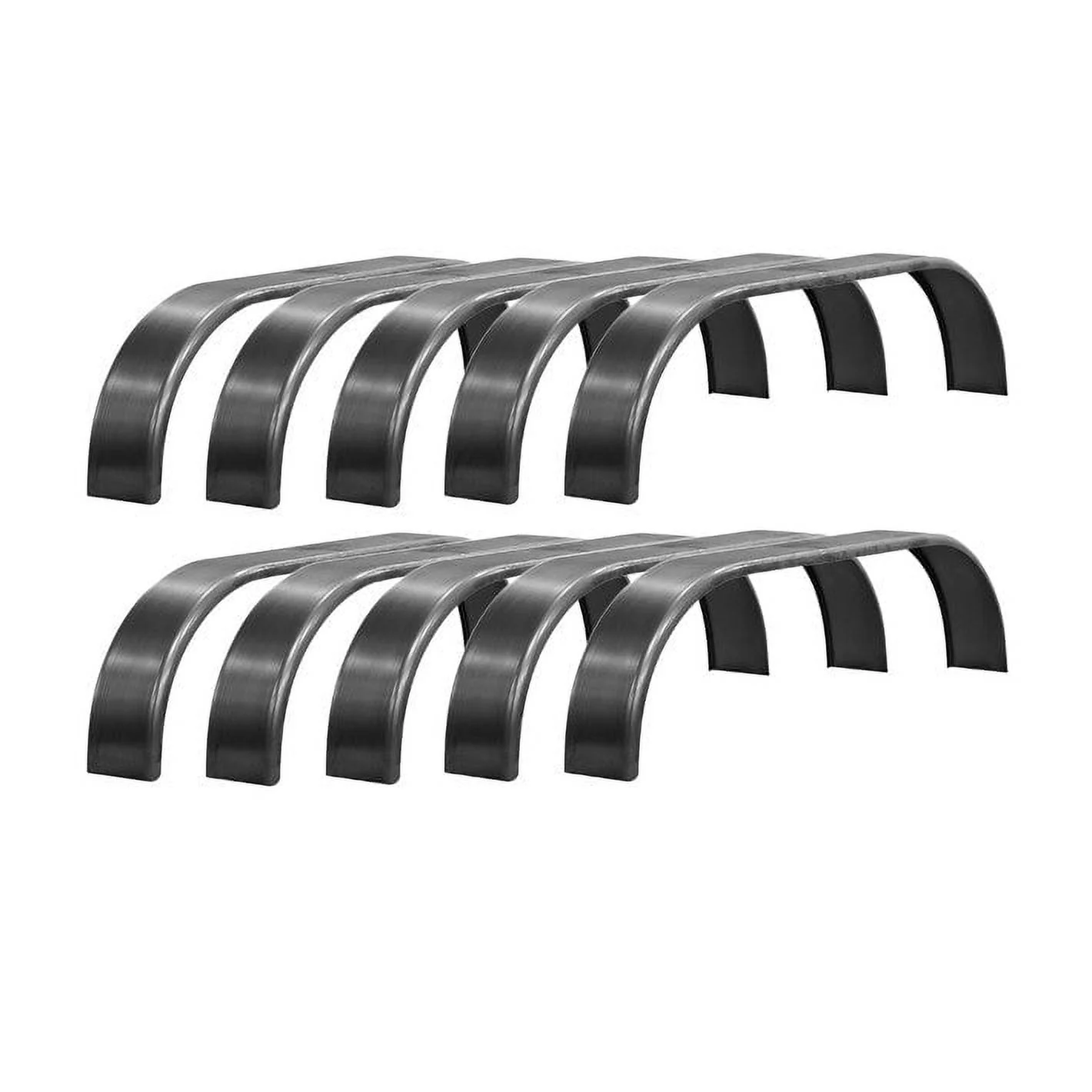 The Trailer Parts Outlet - Tandem Axle 10.75x72 Smooth Steel Rolled Fender, Set of Tandem Fenders (10) - Curated Treasures Market