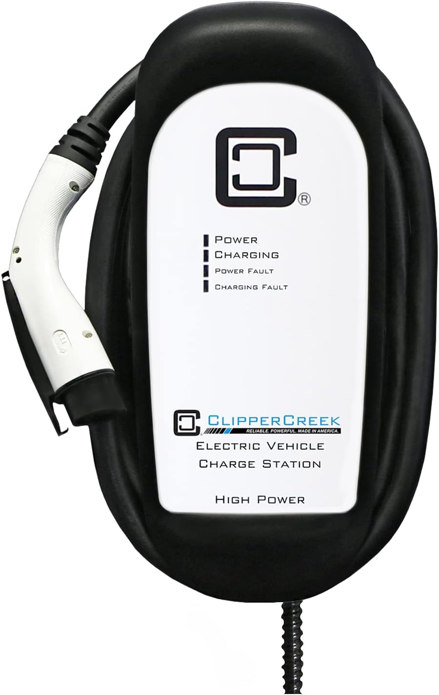 ClipperCreek 32 Amps, Level 2, 240 Volts, HCS-40 EV Charger Hardwired, 25 feet Cable, Built for Indoor/Outdoor use, Compatible with All EVs