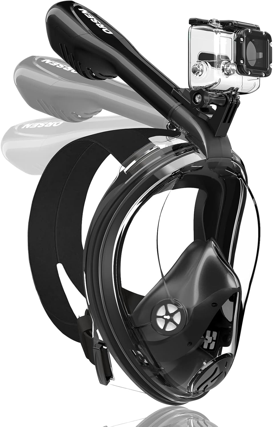 ORSEN Full Face Snorkel Mask, Snorkeling Gear for Adults & Kids with CO? Quick Discharge System, Anti-Fog Snorkel Mask, 180&deg; Panoramic View