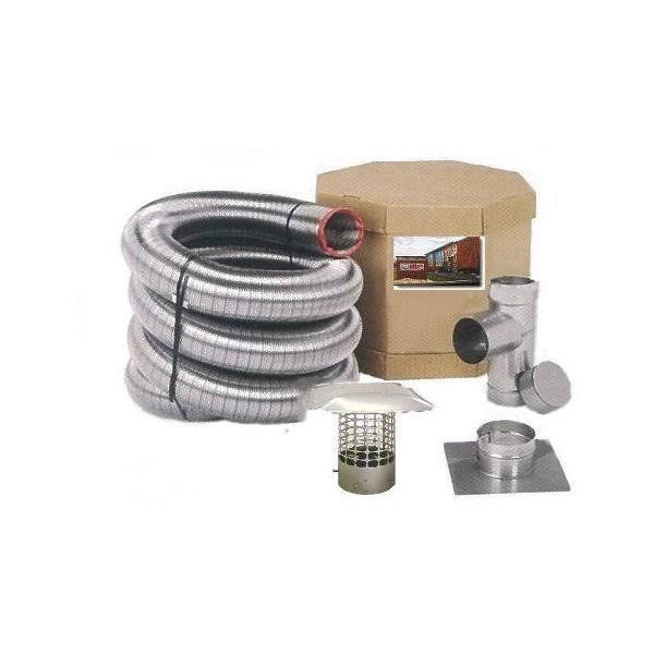 Flex-All Single Ply Stainless Steel Chimney Liner Kit - 8x22 x 20&