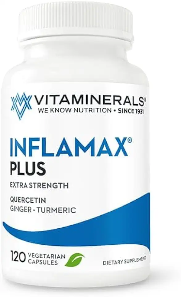 Vitaminerals® 121+ Inflamax® Plus | Quercetin | Proteolytic Enzymes | Ginger | Turmeric | Veggie caps - Kansas Nuitrition - HNZSDS