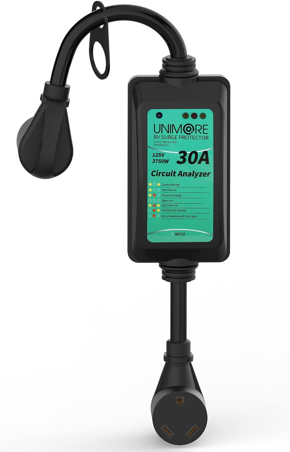 RV Surge Protector 30 amp, Camper Surge Protection RV Power Circuit Analyzer with LED Indicator RV Camper Accessories