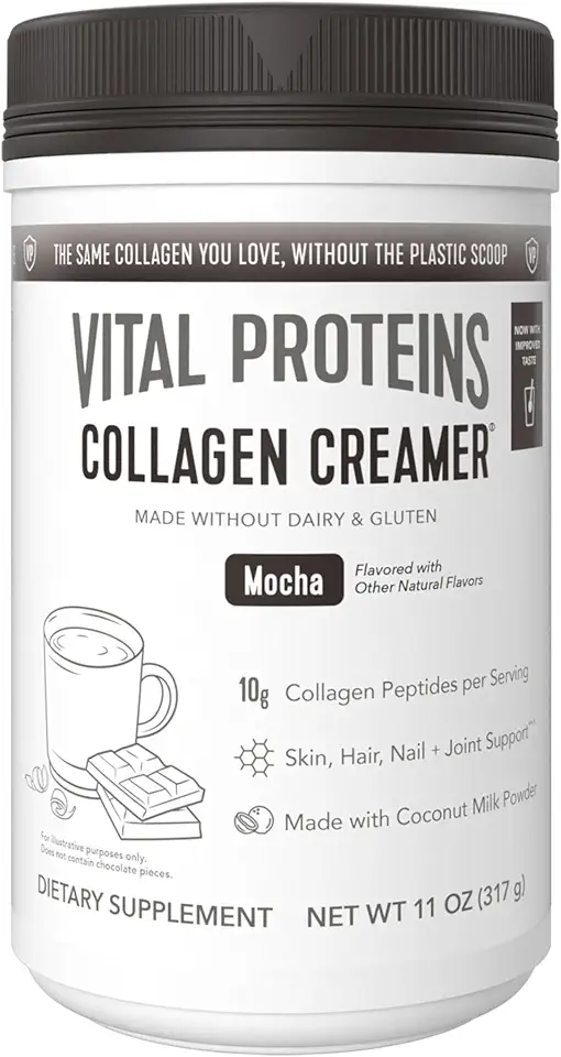 Vital Proteins Collagen Coffee Creamer, Coconut Milk based & Low Sugar Powder with Collagen Peptides Supplement - Supporting Healthy Hair, Skin