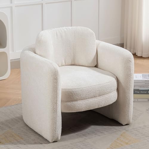 Accent Chair, Accent Chairs for Living Room with Backrest and Armrest, Upholstered Living Room Chairs in Velvet
