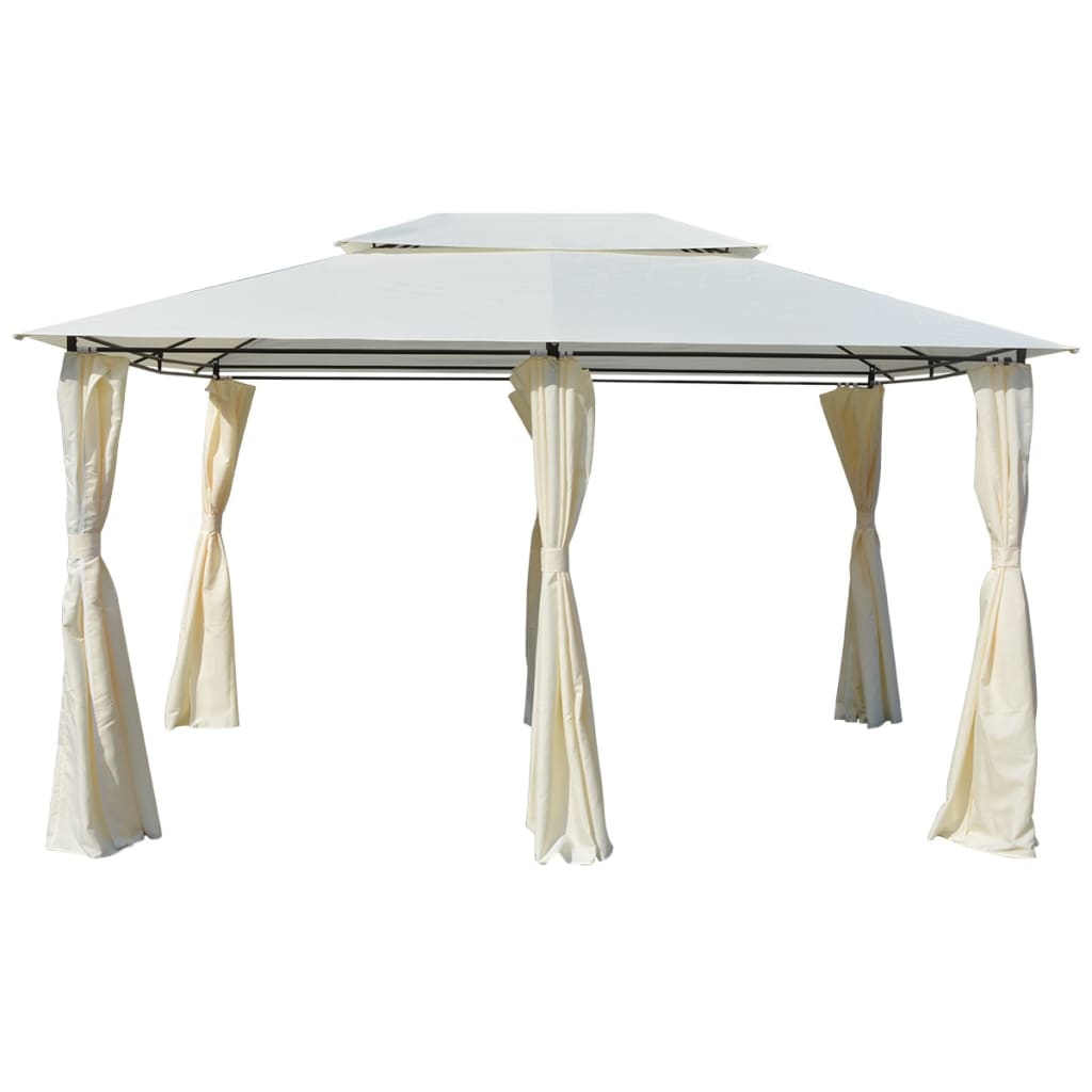 Buyweek Garden Marquee with Curtains 157.5"x118.1" White