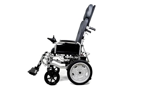 Electric Wheelchairs for Adults- Reclining Foldable Electric Wheelchair for Seniors - Silla de Ruedas Electrica- All Terrain Motorized Wheelchair